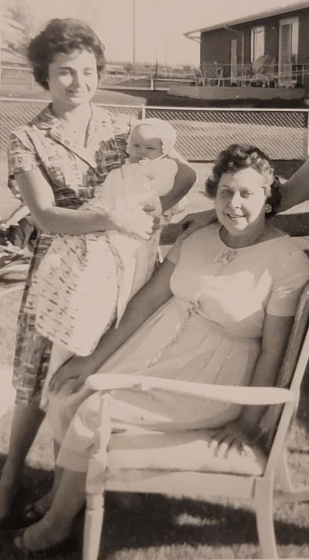 Marcey Mertens with her mom and grandmother